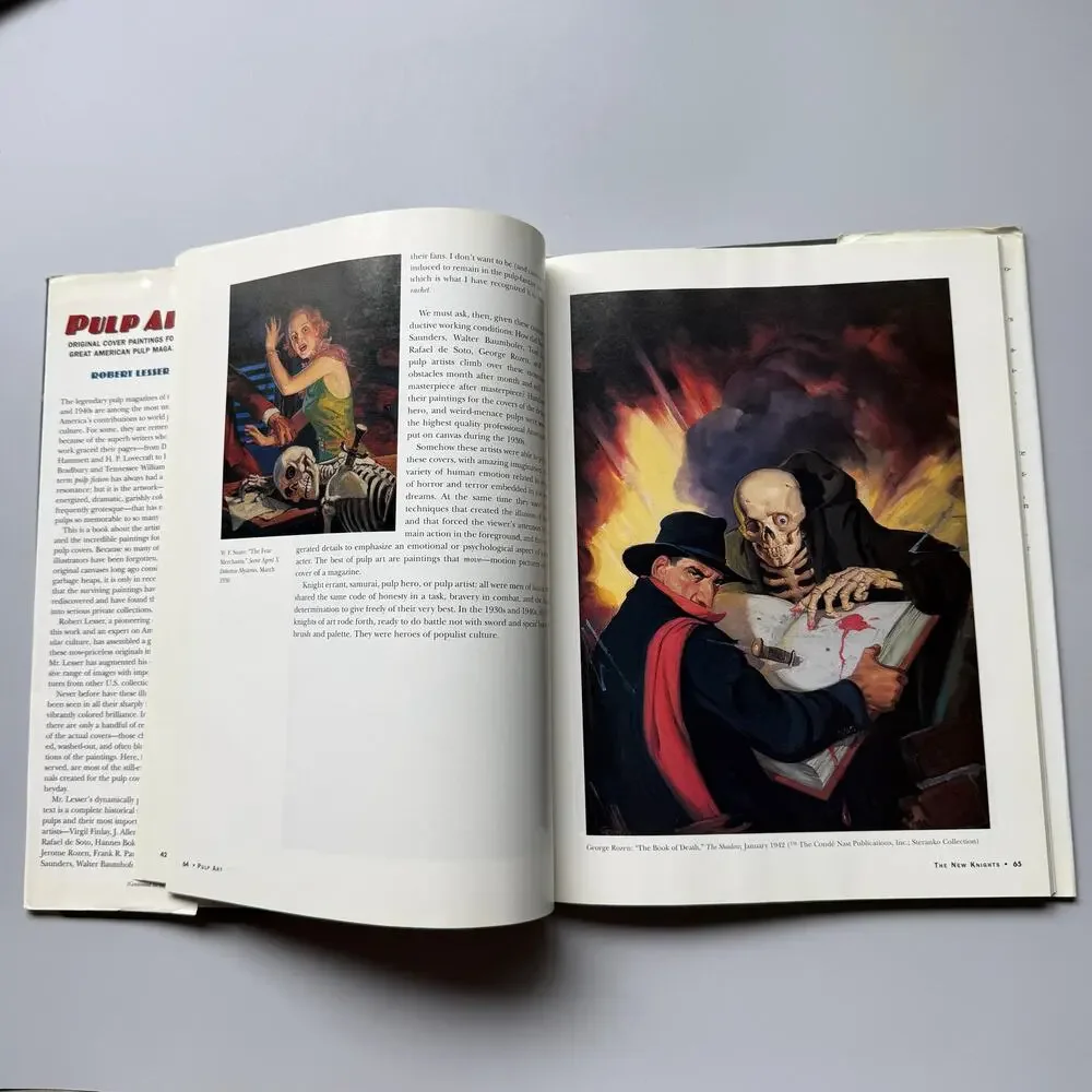 Pulp Art Original Magazine Cover Paintings by Robert Lesser Hardcover Book 1997